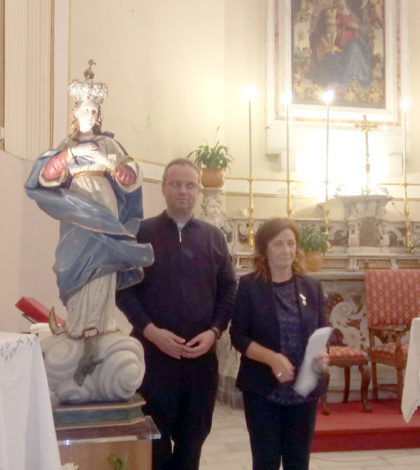  La statua lignea restaurata dell’Immacolata Concezione presentata nella chiesa di Santa Maria delle Graziew