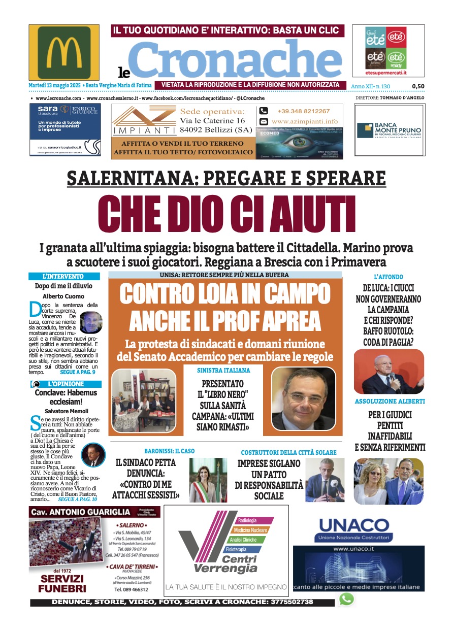 Edizione Digitale Le Cronache 13/05/2025