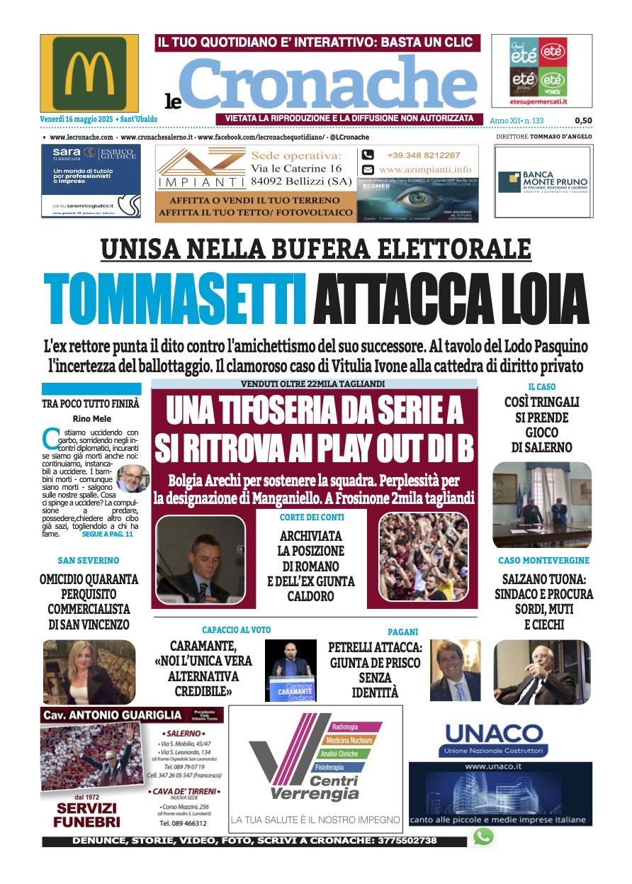 Edizione Digitale Le Cronache 16/05/2025
