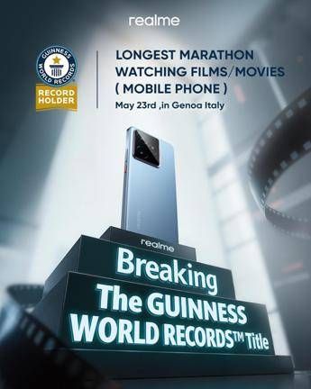  realme GT 7 conquista il Guinness World Record: 24 ore di film in streaming