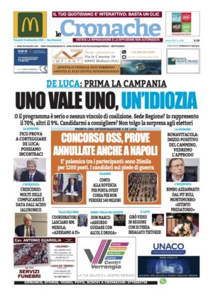 Edizione Digitale Le Cronache 19/09/2025