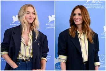 Julia Roberts presta i vestiti ad Amanda Seyfried, la scelta sostenibile a Venezia