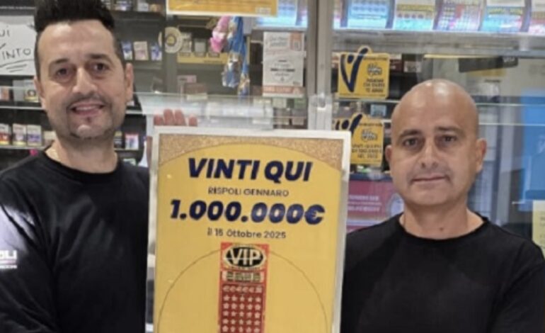Scafati: al Bar Tabacchi Rispoli  vincita da 1 milione di euro con il Gratta e Vinci VIP
