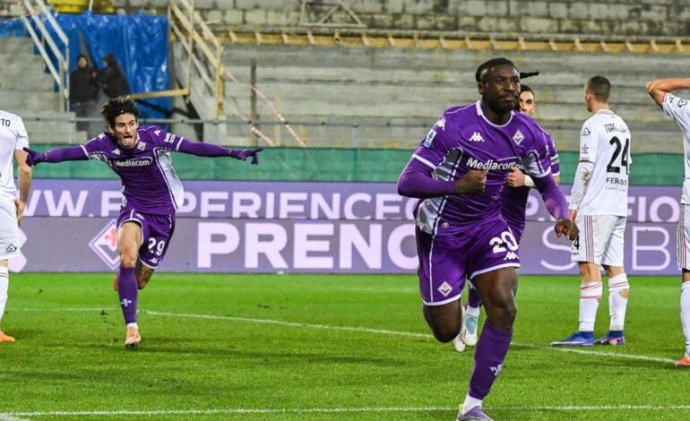  Fiorentina-Cremonese 1-0, decide Kean allo scadere. Scatto salvezza dei viola