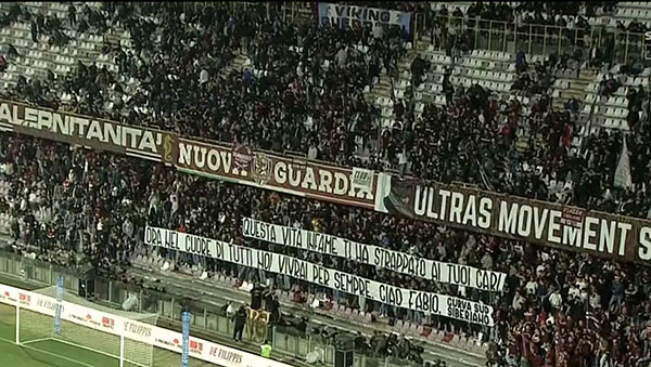 Il ricordo della Curva Sud per Fabio Iavarone