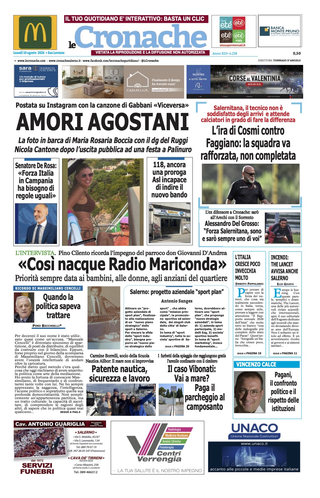 Edizione Digitale Le Cronache 10/08/2026