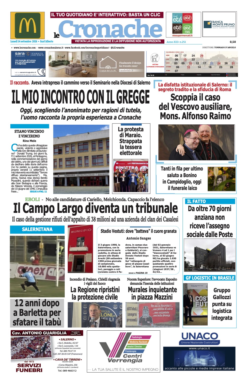 Edizione Digitale Le Cronache 14/09/2026