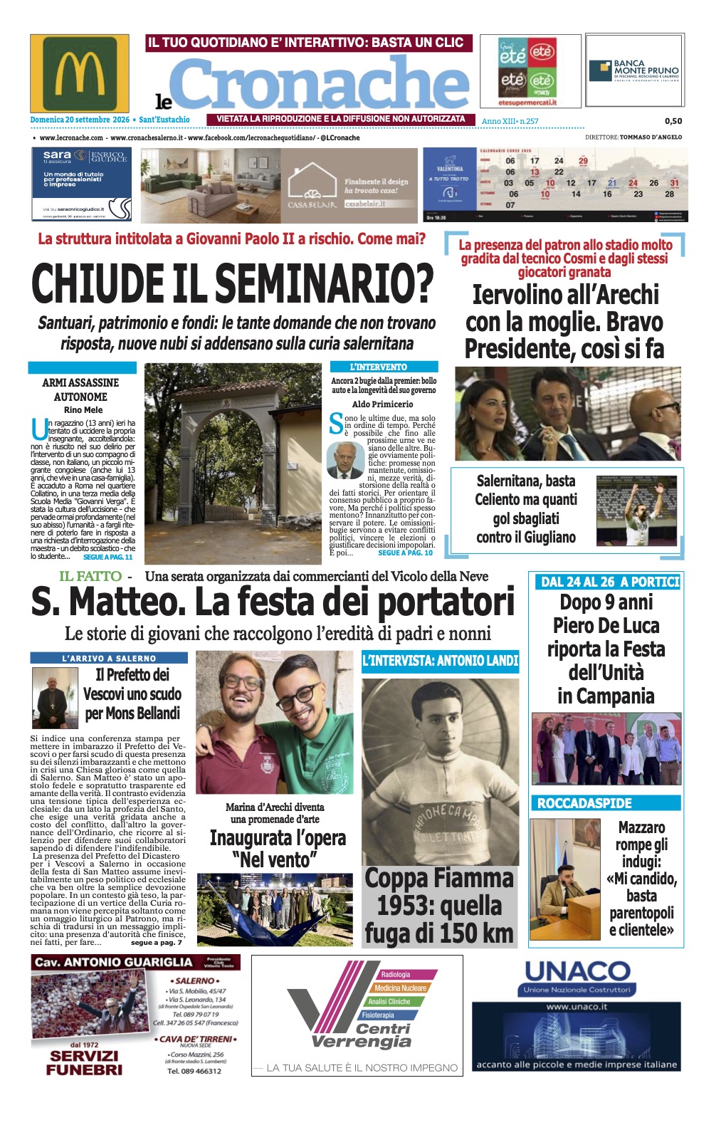 Edizione Digitale Le Cronache 20/09/2026