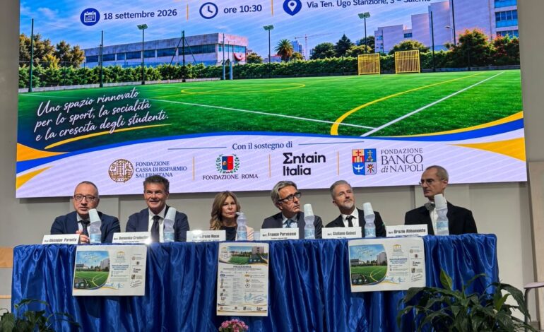 Inaugurato al Liceo De Sanctis il nuovo impianto sportivo