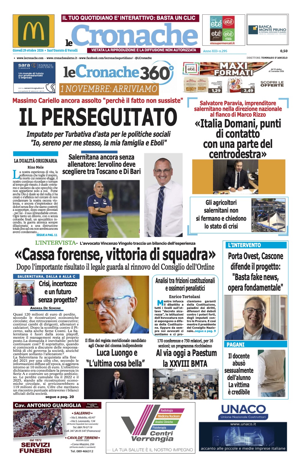 Edizione Digitale Le Cronache 29/10/2026